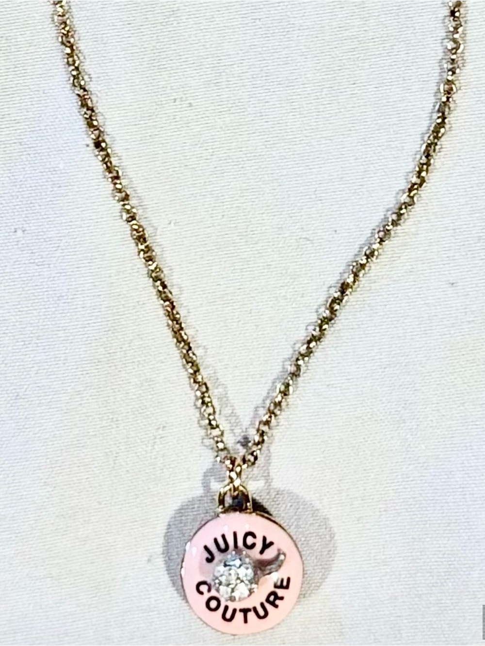 Juicy Couture birthday cupcake Pendant with Crystal Cherry Topper Necklace
